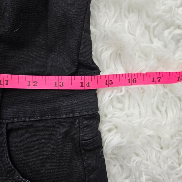 Daisy Denim Cargo Pocket Jumpsuit - black. Size Medium. New.SleevelessStraple - Picture 7 of 10